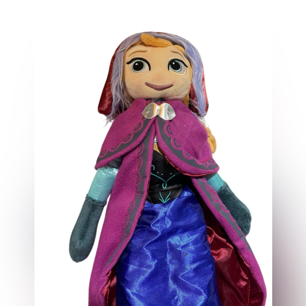 Disney Anna Frozen Plush Doll - Purple and Blue